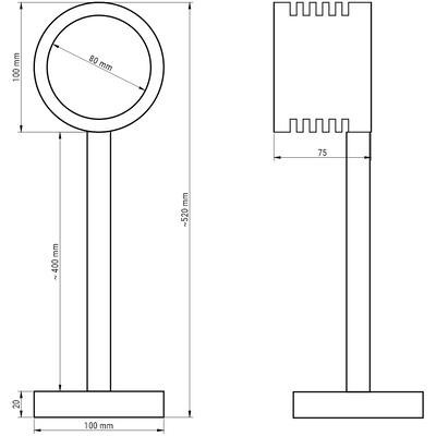 Lampa maszynowa LED MBR-100-MAG-KST4 | Eickmann Elektronik