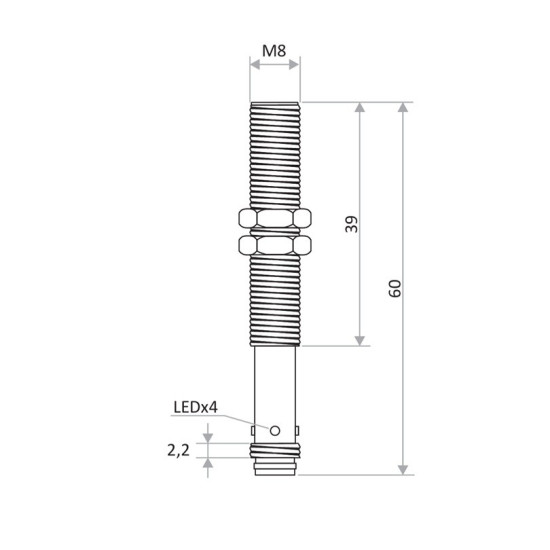 Czujnik pojemnościowy KDCL-8-PSK-ST3 | Eickmann Elektronik