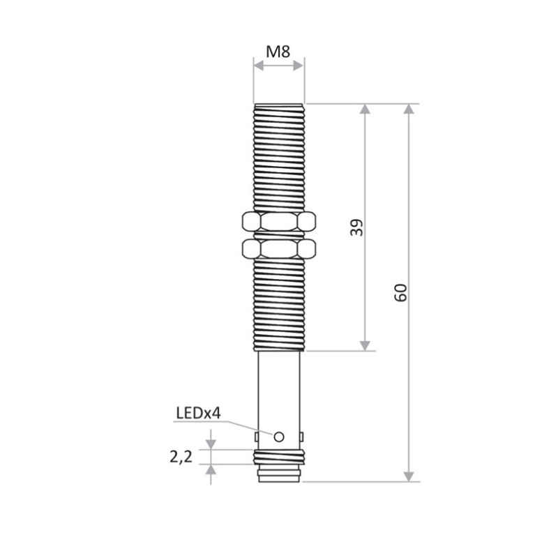 Czujnik pojemnościowy KDCL-8-PSK-ST3 | Eickmann Elektronik