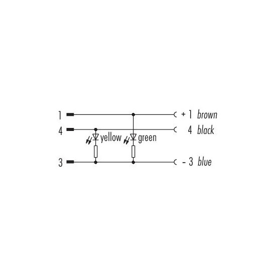 Przewód M8 LED PNP 3-pin 5 m PUR | binder 77 3608 0000 50003-0500