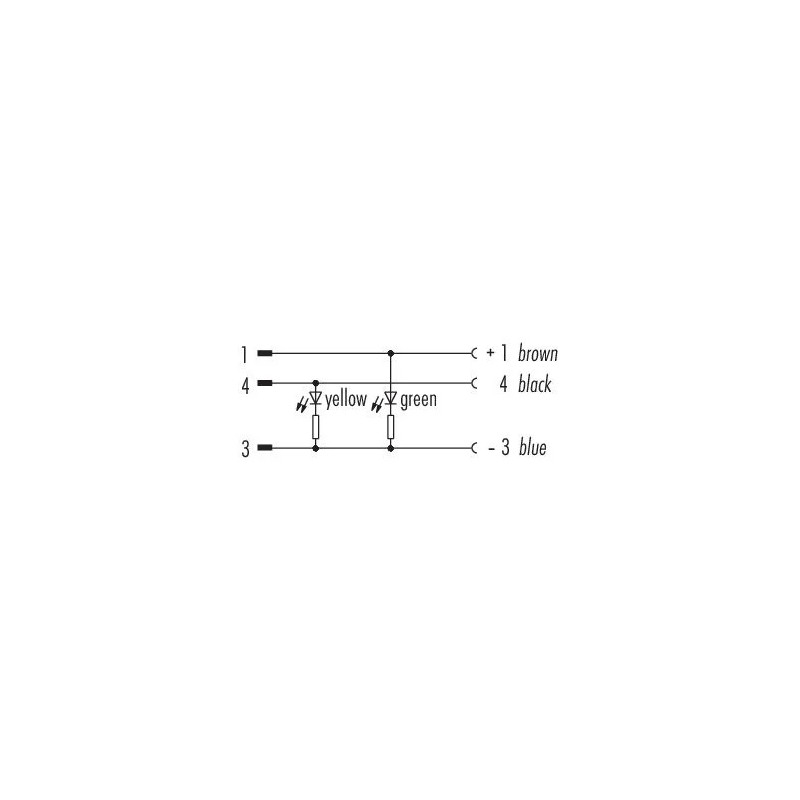 Układ styków M8 3-pin A-coded binder 77 3608 0000 50003-1000