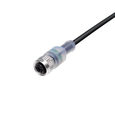 Konektor M12 LED PNP 4-pin żeński prosty binder 77 3630 0000 50004-0500