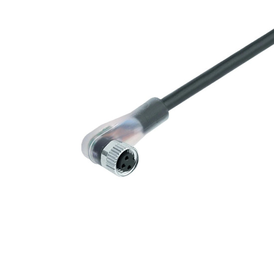 Przewód czujnikowy M8 LED - binder - M8 LED/3p/K/5m/PUR
