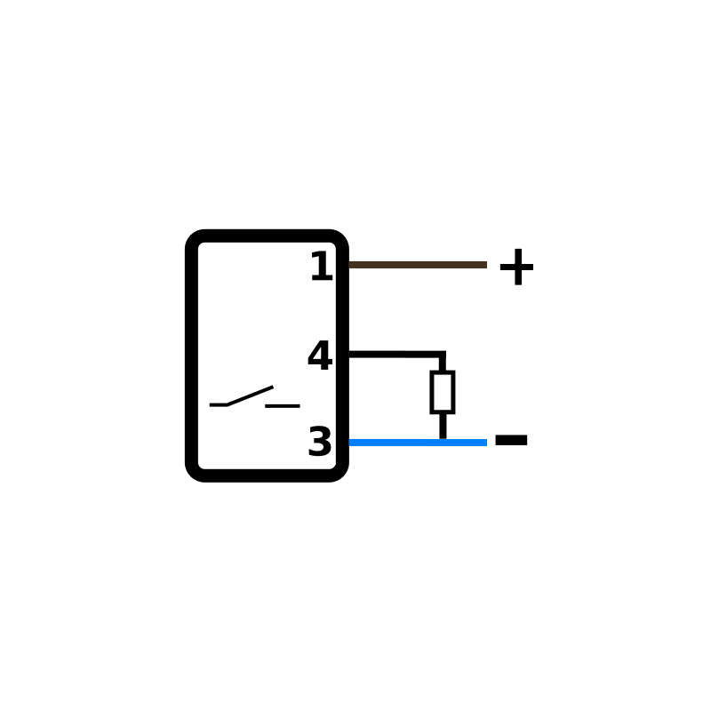 Czujnik indukcyjny M12 PNP NO Eickmann Elektronik DCUGS-12-PSK-ST4 8 mm