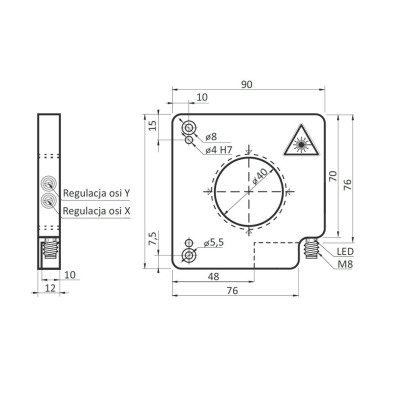 Czujnik do kalibracji TCP OLZ-40-2PSK-ST3-4 | Eickmann Elektronik