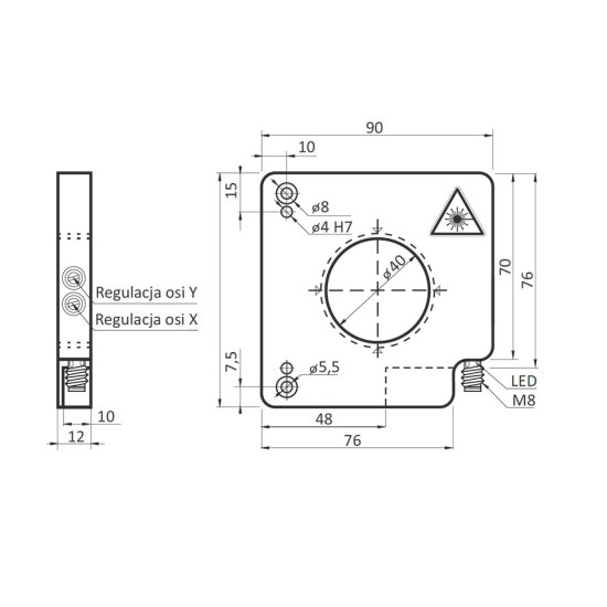 Czujnik do kalibracji TCP OLZ-40-2PSK-ST3-4 | Eickmann Elektronik