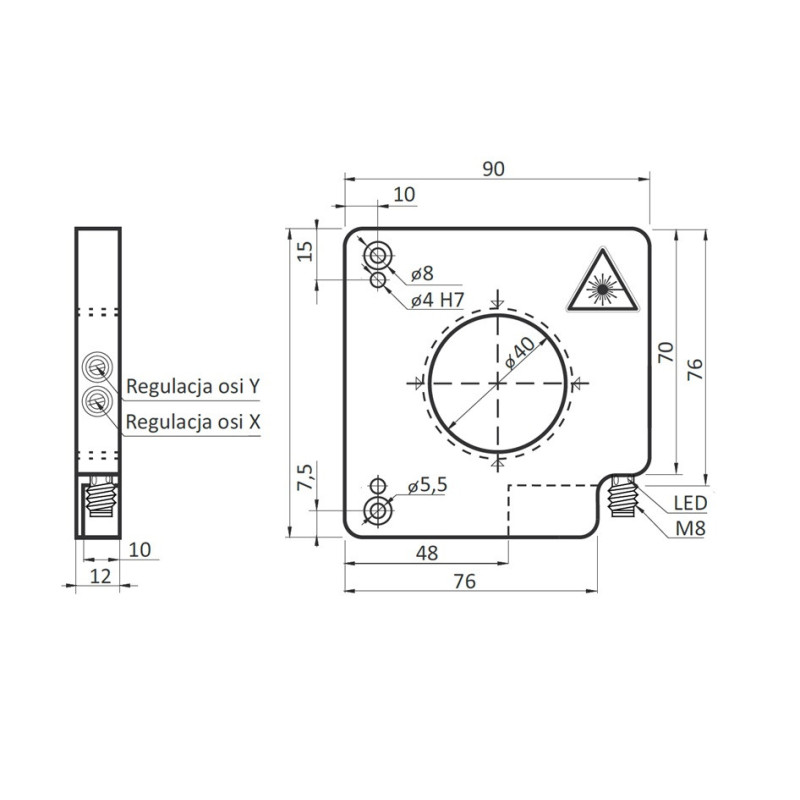 Czujnik do kalibracji TCP OLZ-40-2PSK-ST3-4 | Eickmann Elektronik