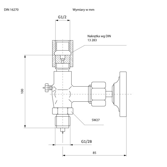Kurek manometryczny CrNi 910.11 | WIKA 9090967