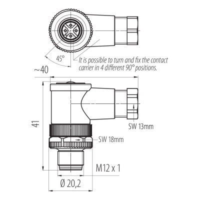 Złącze wtykowe 99 0429 24 04 | binder