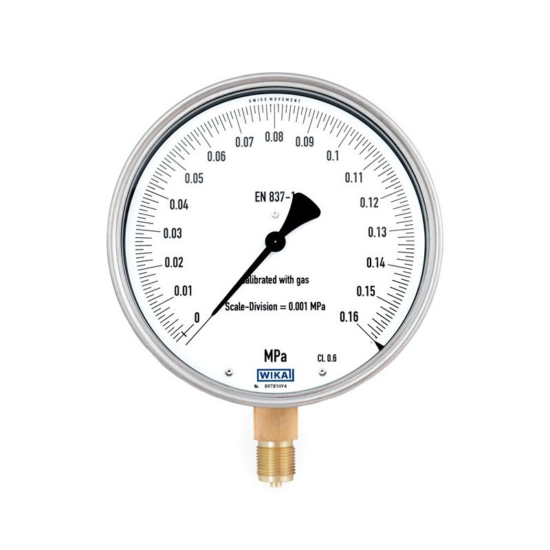 Manometr kontrolny do prób szczelności WIKA 312.20.160, 0,16 MPa