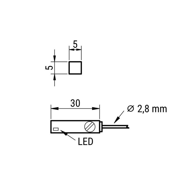 ZYT-07-PSE-2m | Czujnik do siłownika rowek T PNP NO przewód 2m Eickmann