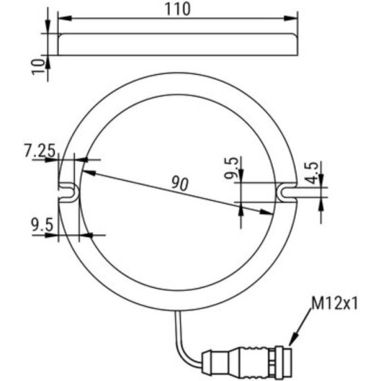 Lampa maszynowa LED MBR-110-W-KST4 | Eickmann Elektronik