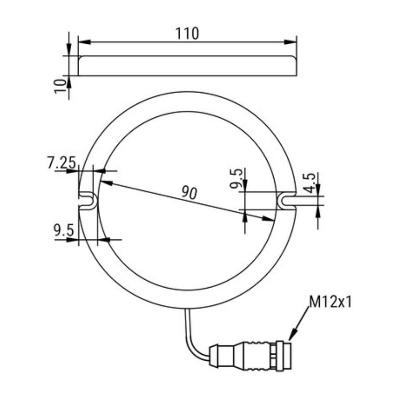 Lampa maszynowa LED MBR-110-W-KST4 | Eickmann Elektronik