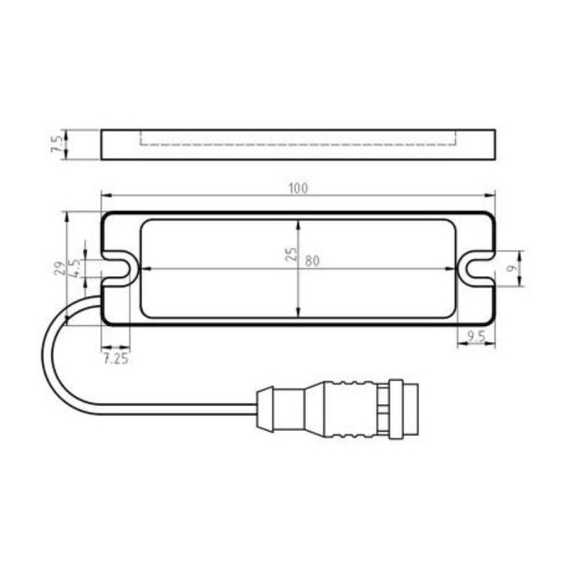 Lampa maszynowa LED MBC-100-RGG-KST4-5 | Eickmann Elektronik