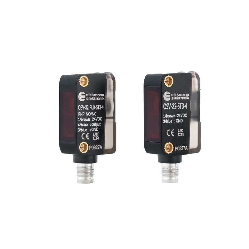 Bariera fotoelektryczna Eickmann Elektronik OEV/OSV-32-PUK-ST3-4 – nadajnik i odbiornik