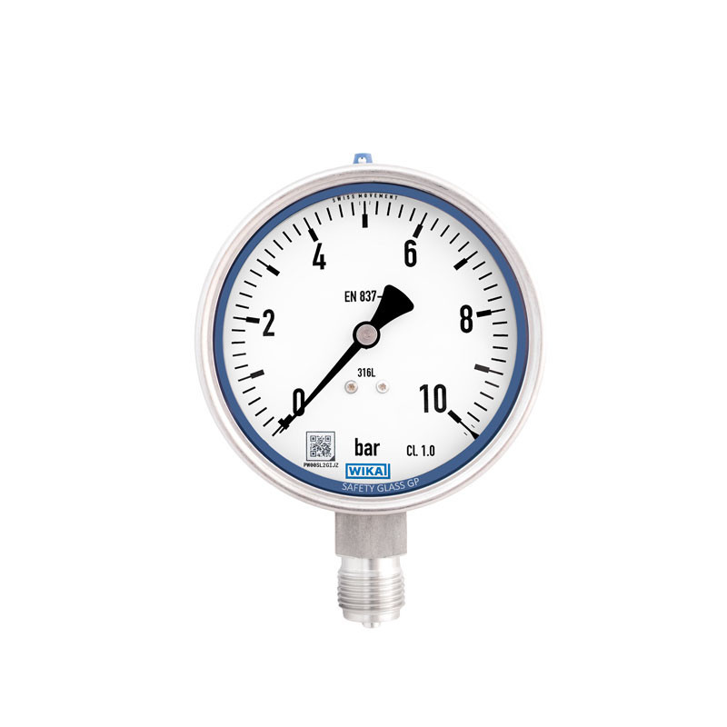 Manometr nierdzewny 10 bar, 100 mm, G1/2B, dolny | WIKA 232.50