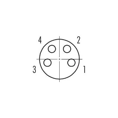 Złącze M8 4 pin żeński, wtyk prosty | binder 99 3376 100 04 Złącze M8 4 pin żeński, wtyk prosty | binder 99 3376 100 04