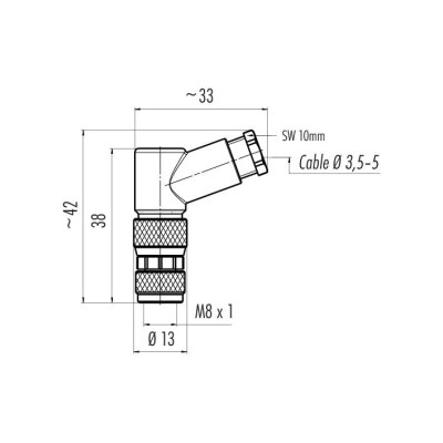 Złącze wtykowe 99 3400 110 03 | binder