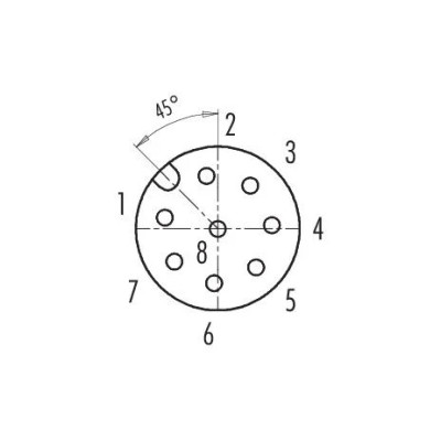 Złącze wtykowe 99 0486 12 08 | binder Złącze wtykowe 99 0486 12 08 | binder