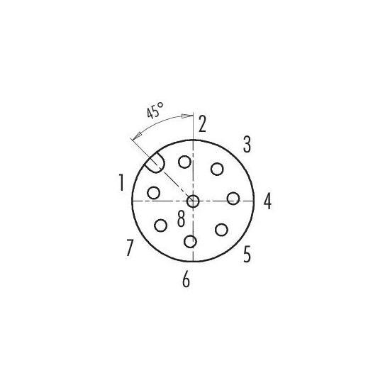 Złącze wtykowe 99 0486 12 08 | binder Złącze wtykowe 99 0486 12 08 | binder