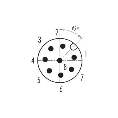 Złącze wtykowe 99 0487 12 08 | binder Złącze wtykowe 99 0487 12 08 | binder
