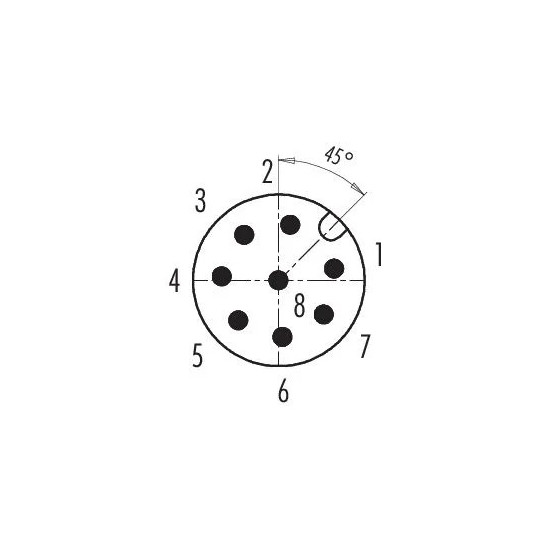 Złącze wtykowe 99 0487 12 08 | binder Złącze wtykowe 99 0487 12 08 | binder