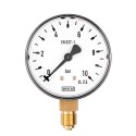 Manometr suchy 10 bar, G1/4B, dolny, 63 mm, mosiądz | WIKA 111.10