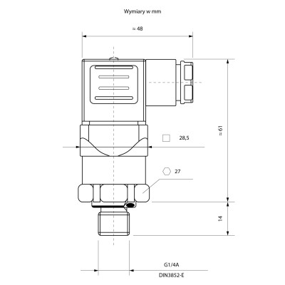 Przetwornik ciśnienia A-10 10 bar | WIKA 12719260