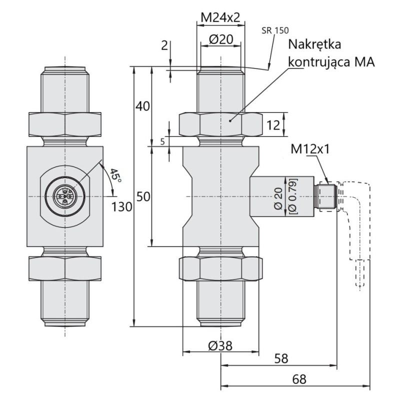 Przetwornik siły F2301 14523915 | WIKA