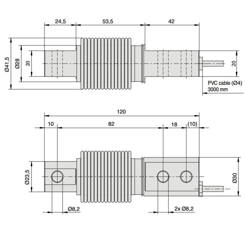 Belka tensometryczna F3203 500 kg WIKA, stal nierdzewna, IP68
